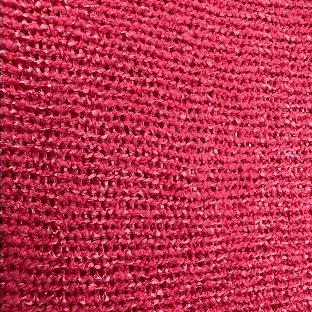 067. Soft SURROUNDINGS S-M Oversized Pink Metallic Knit Slouchy Pockets Dress - Picture 6 of 11